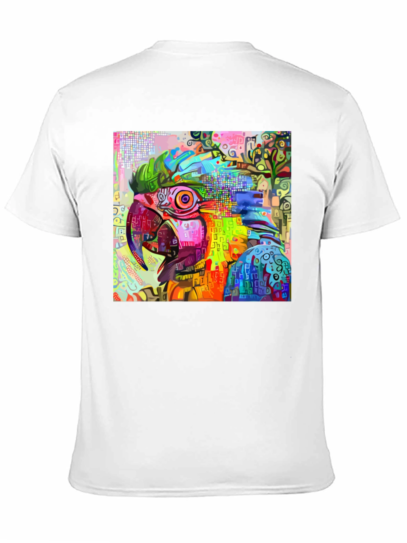 Abstract Parrot Graphic T-Shirt