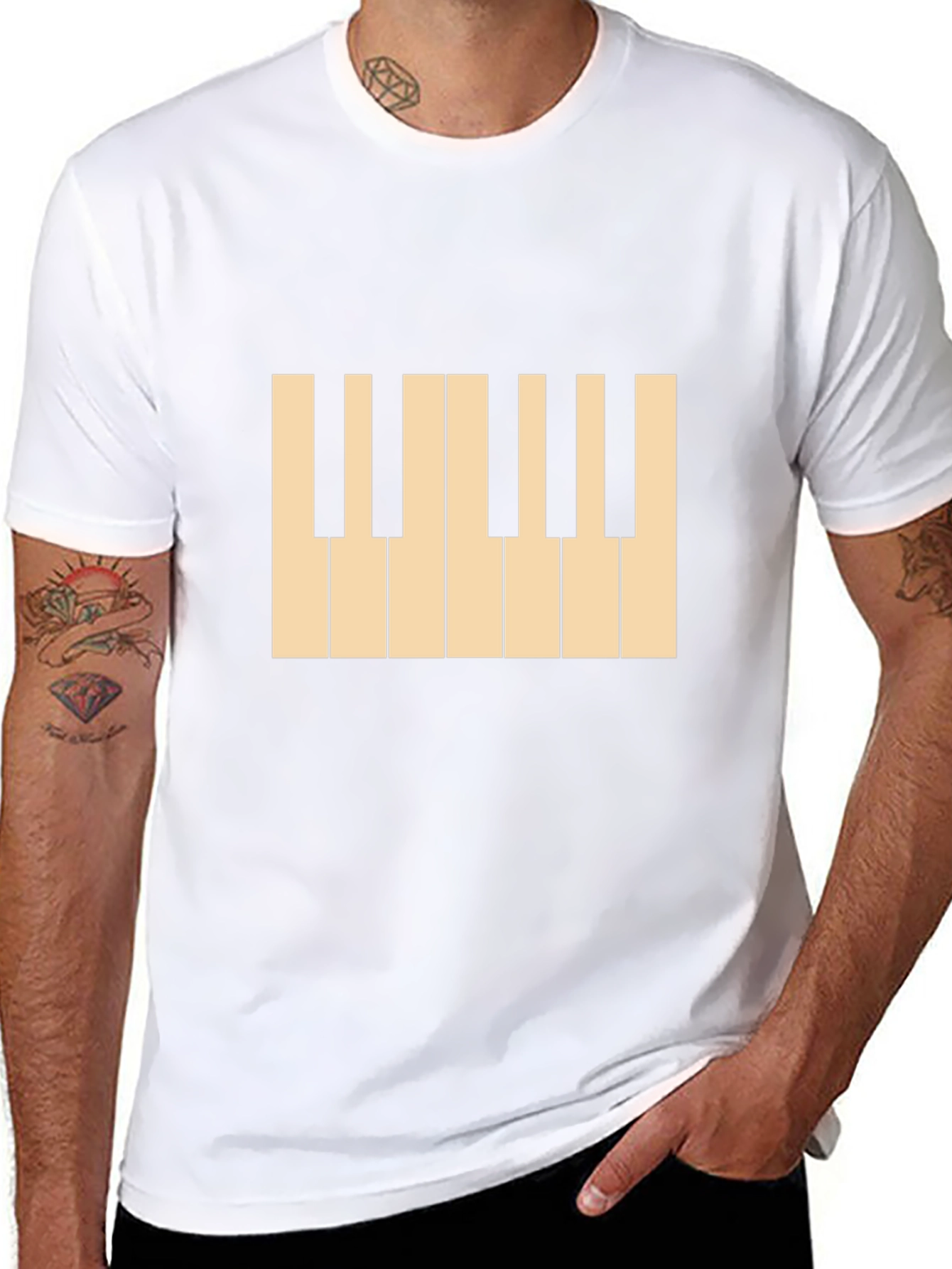 Piano Keys Graphic Tee - Musician T-Shirt