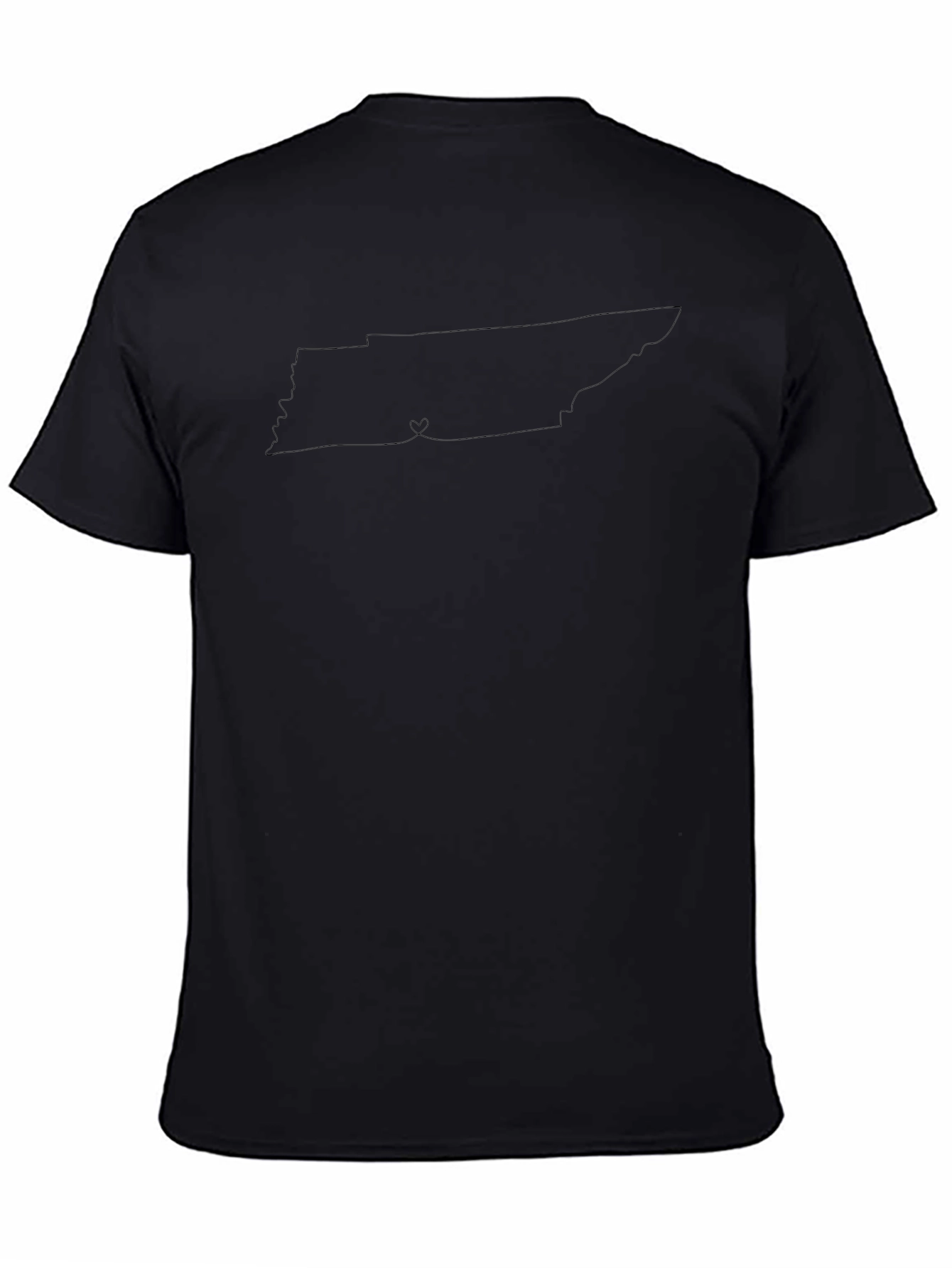 Tennessee State Outline Heart Graphic T-Shirt