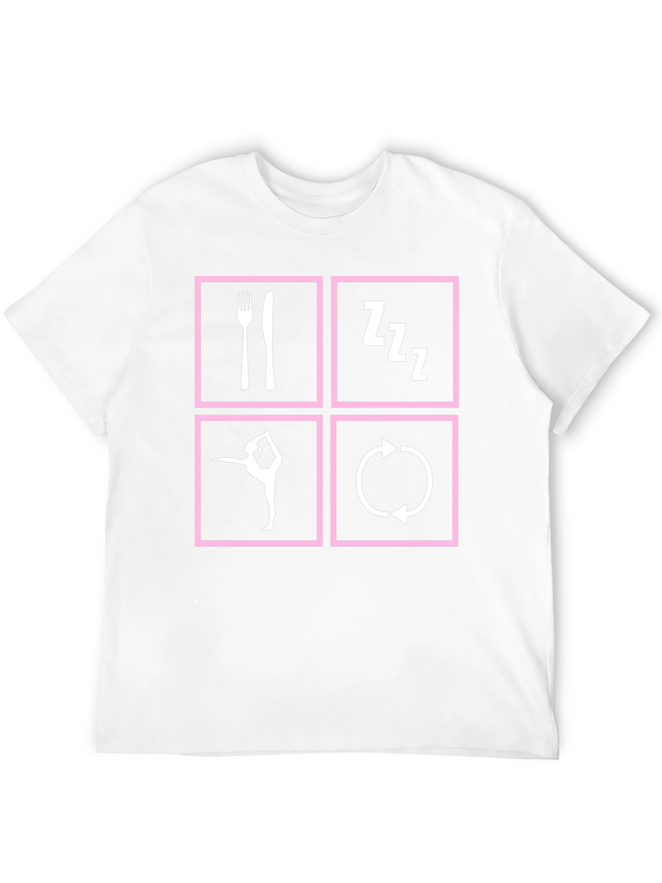 Eat Sleep Gymnastics Repeat T-Shirt - Black