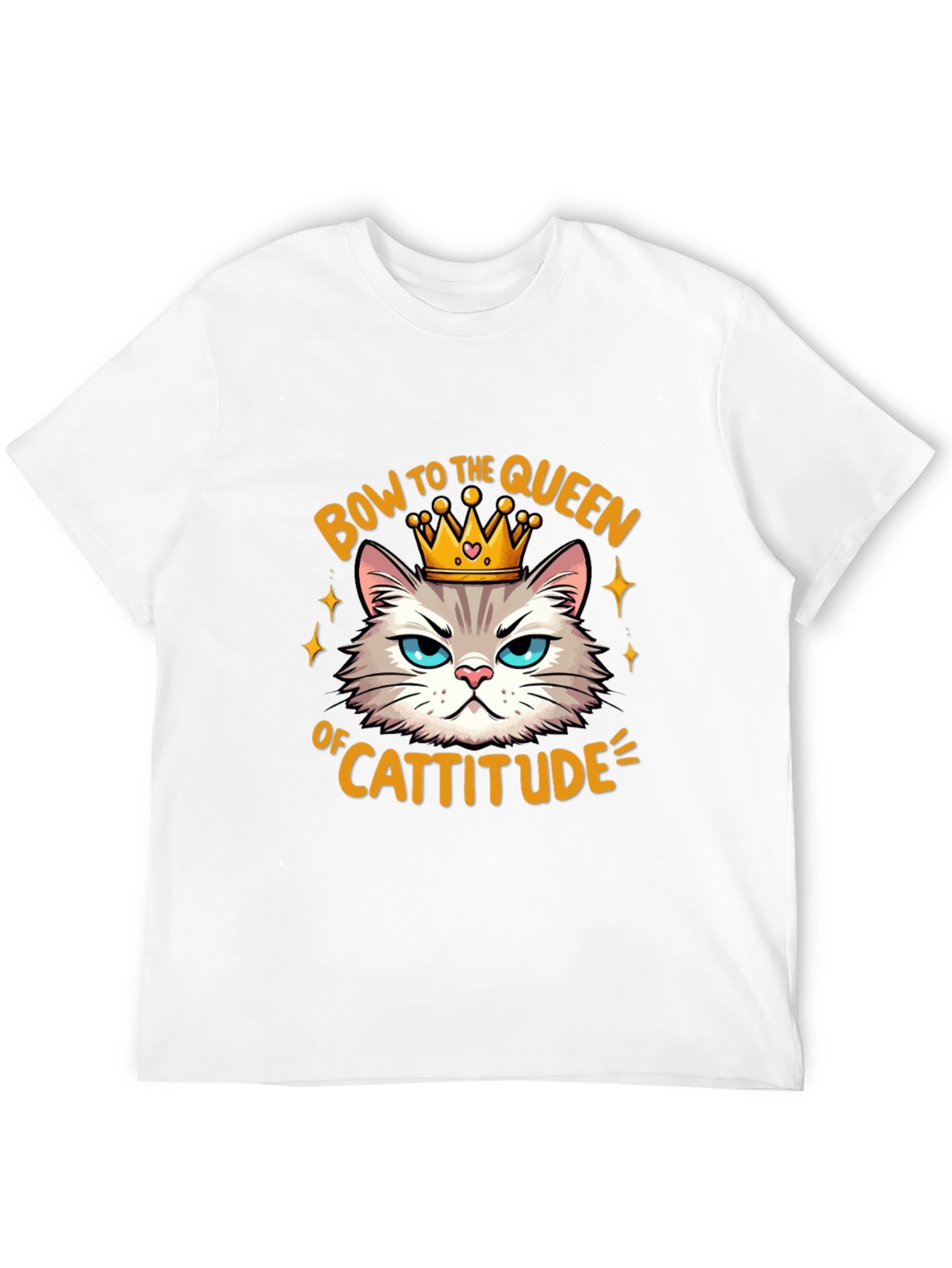 Queen Cattitude Graphic Tee - Black