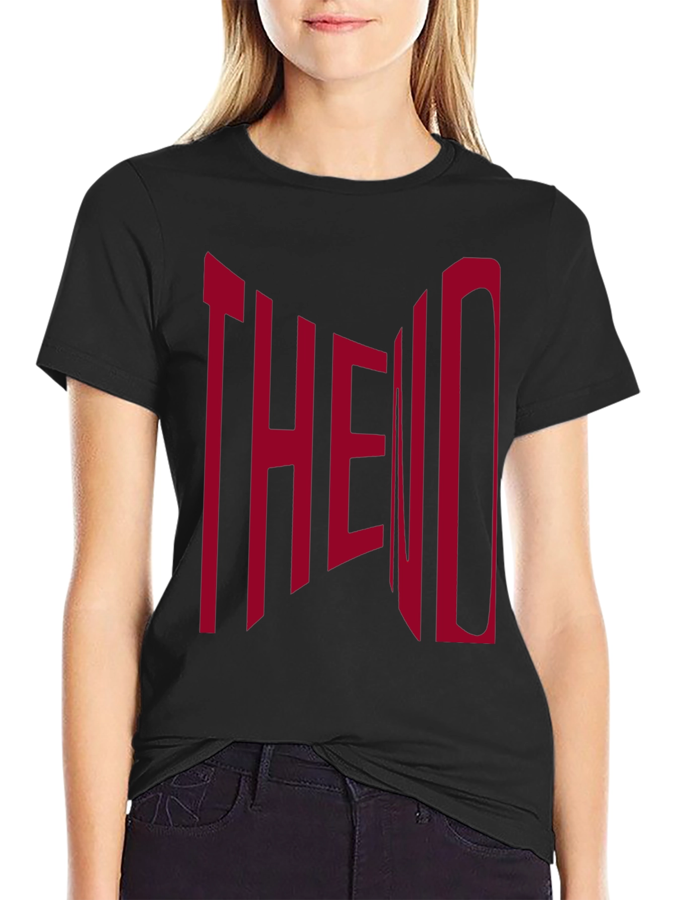 The End Graphic Print Black T-Shirt