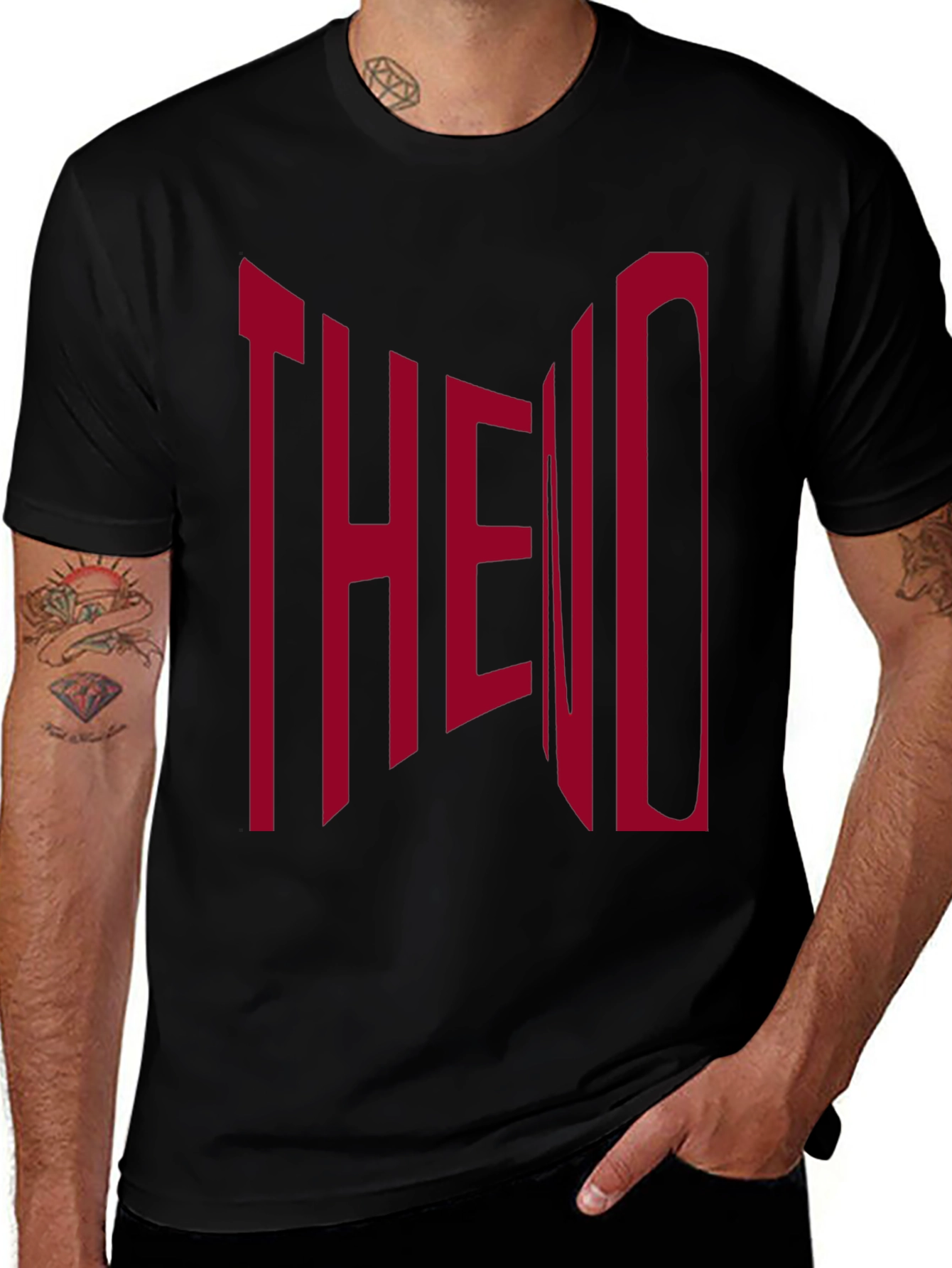 The End Graphic Print Black T-Shirt