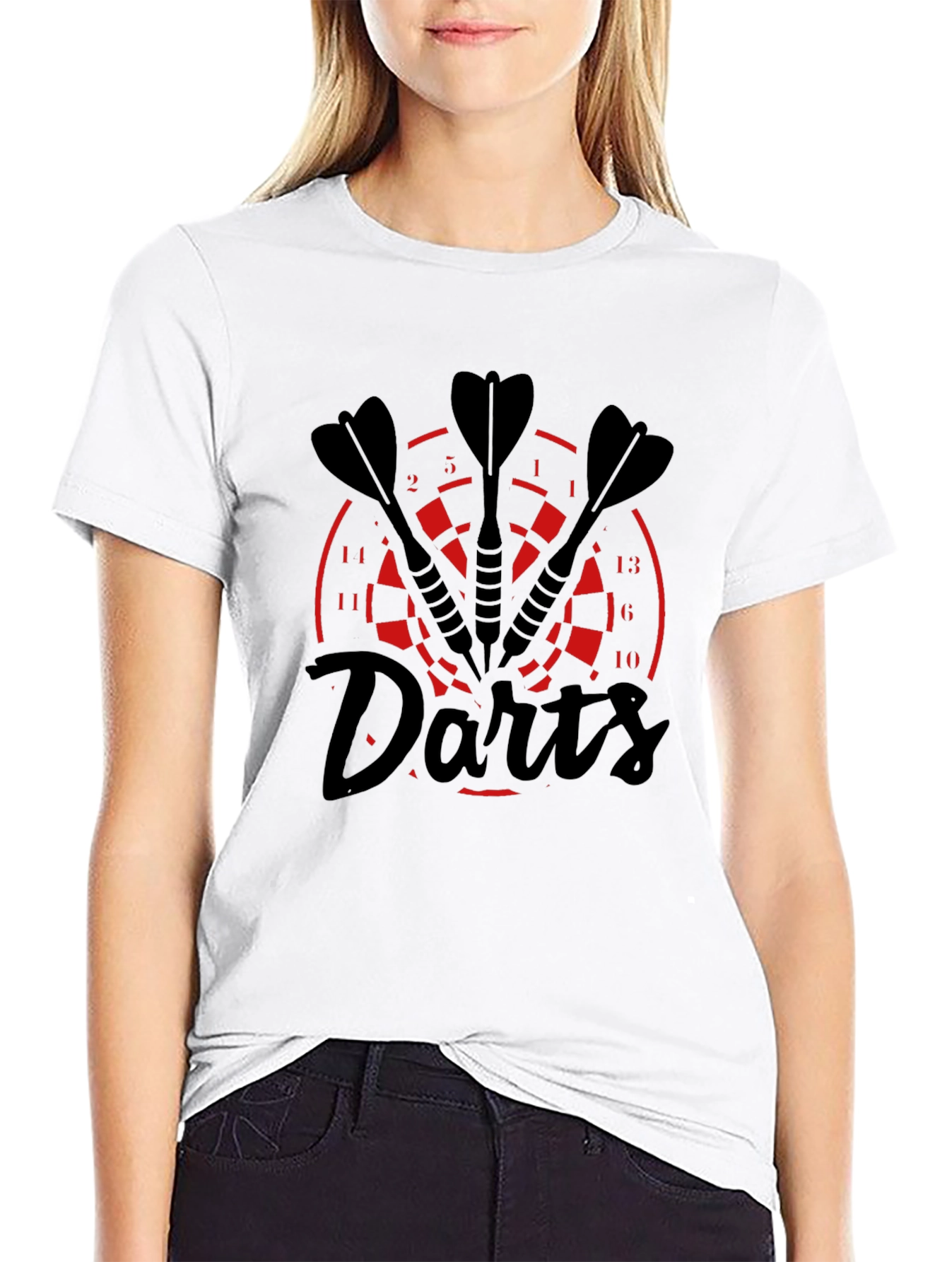 Darts T-Shirt - Black with Target Design