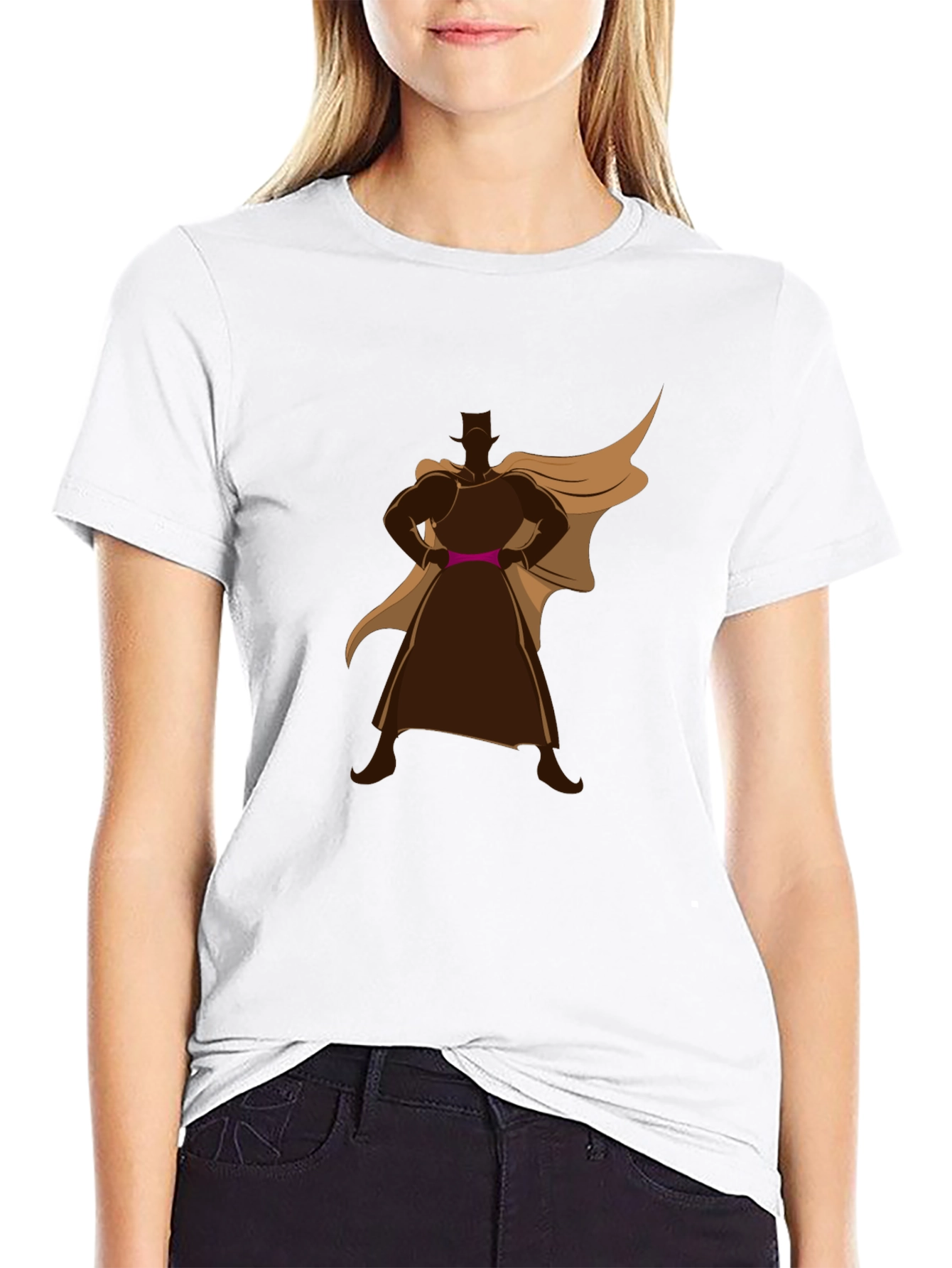 Superhero Silhouette Black Tee