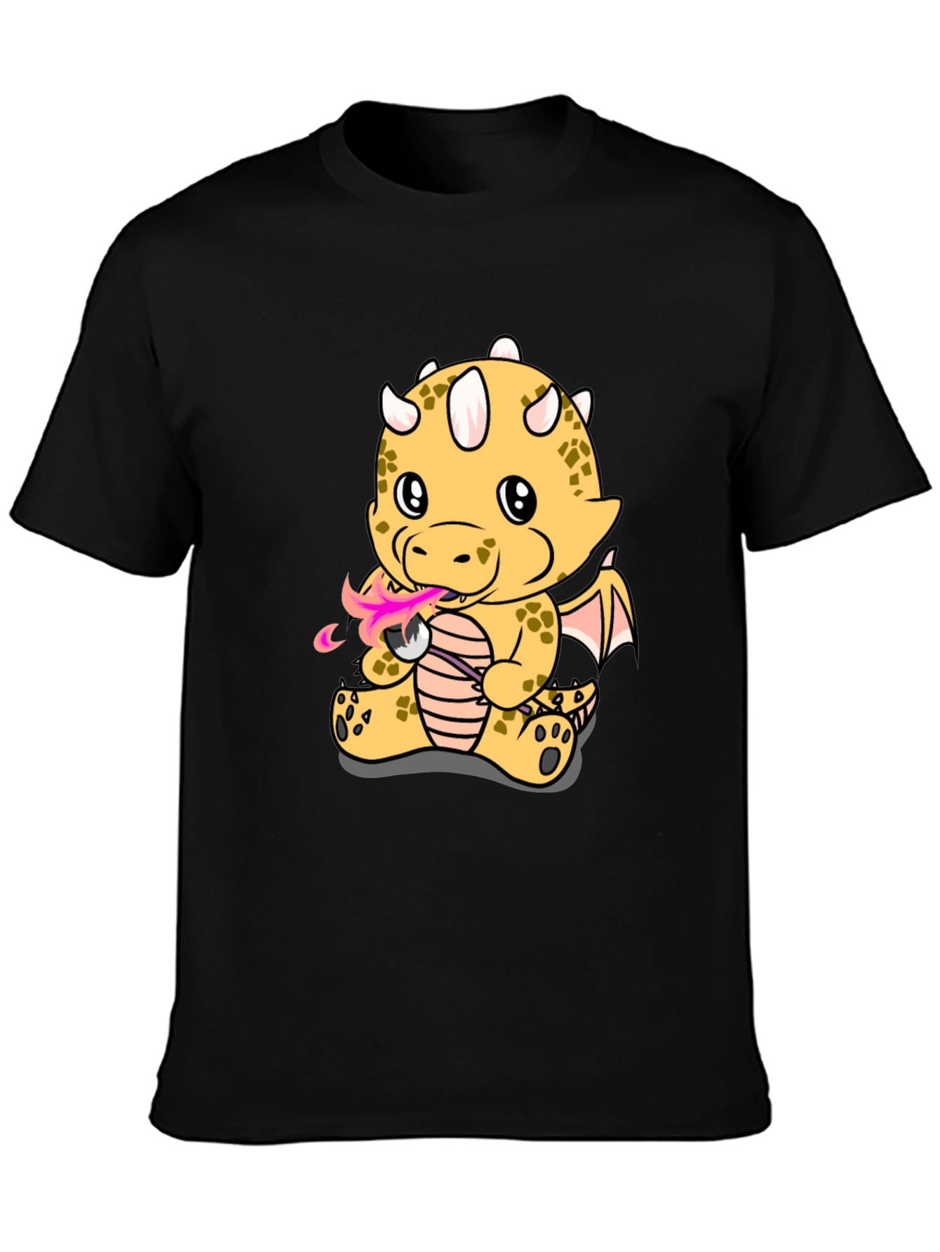 Dragon Fire T-Shirt - Black Cotton Tee
