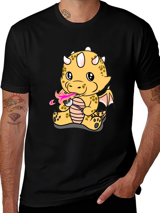 Dragon Fire T-Shirt - Black Cotton Tee