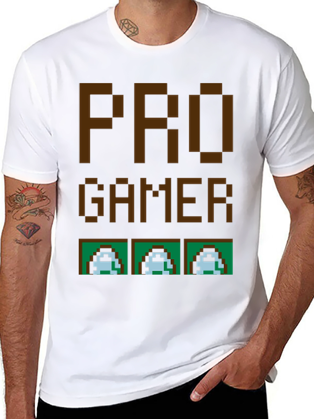 Retro Pro Gamer T-Shirt - Pixel Art Design
