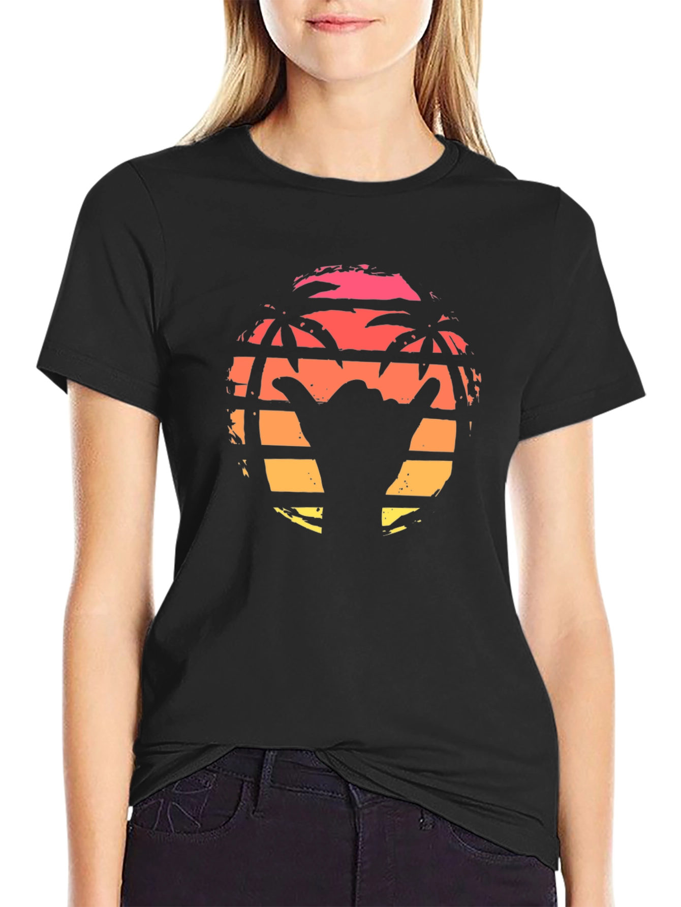 Tropical Sunset Graphic T-Shirt