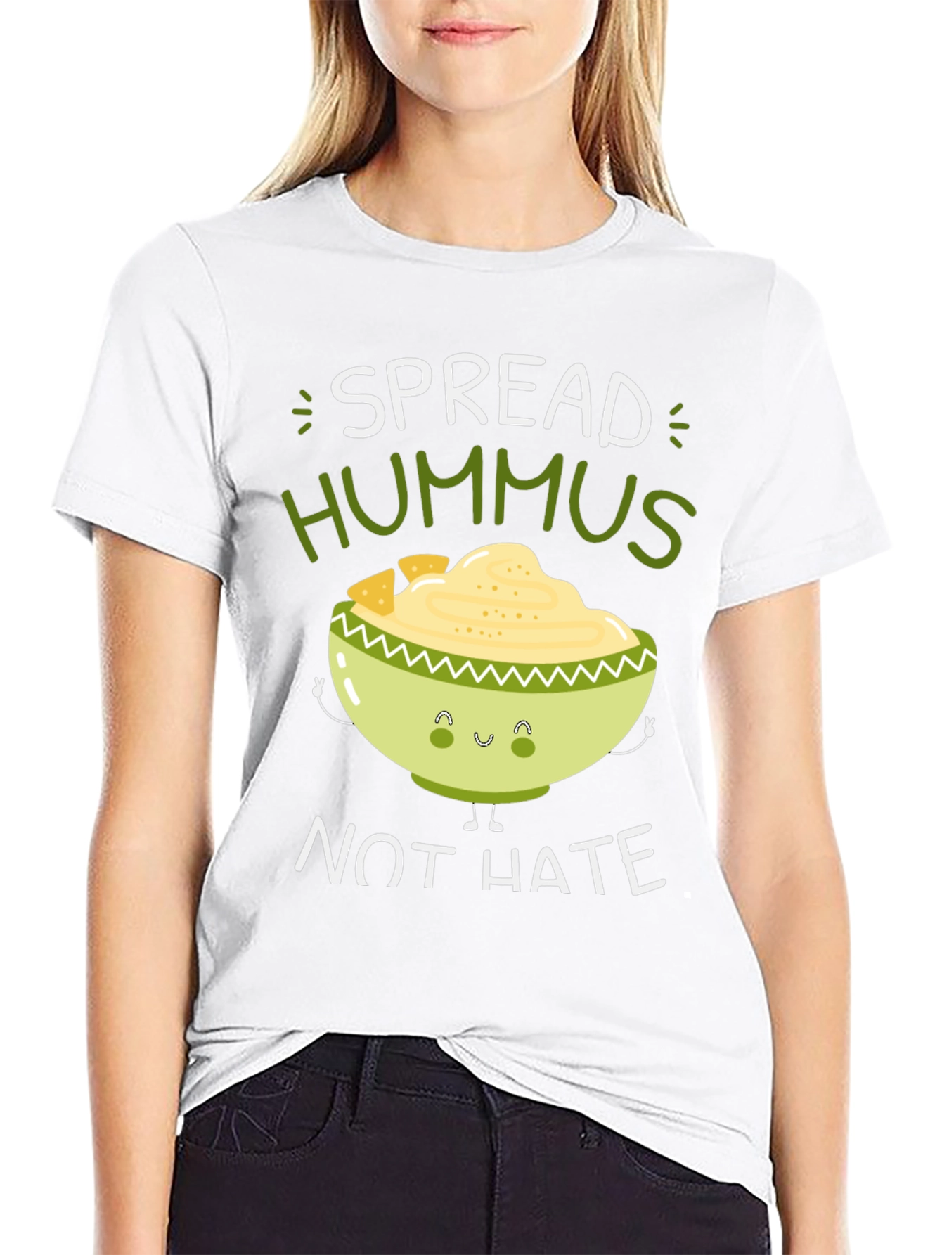 Spread Hummus Not Hate Graphic Tee