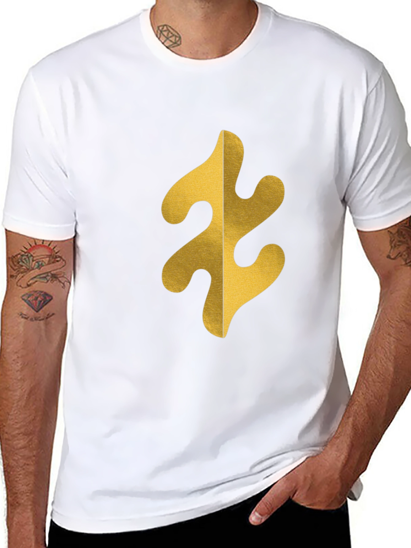 Abstract Graphic Tee - Bold Black