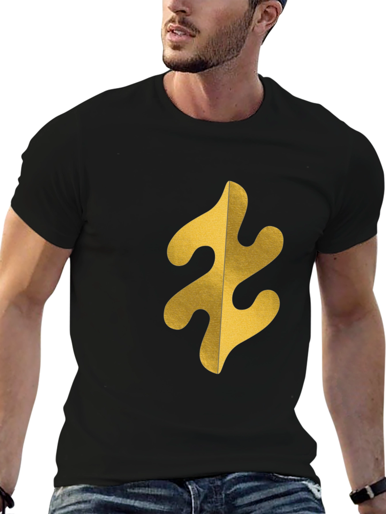 Abstract Graphic Tee - Bold Black