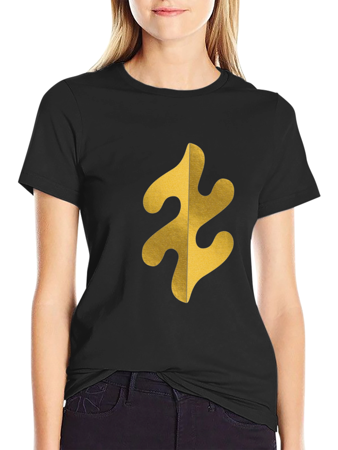 Abstract Graphic Tee - Bold Black