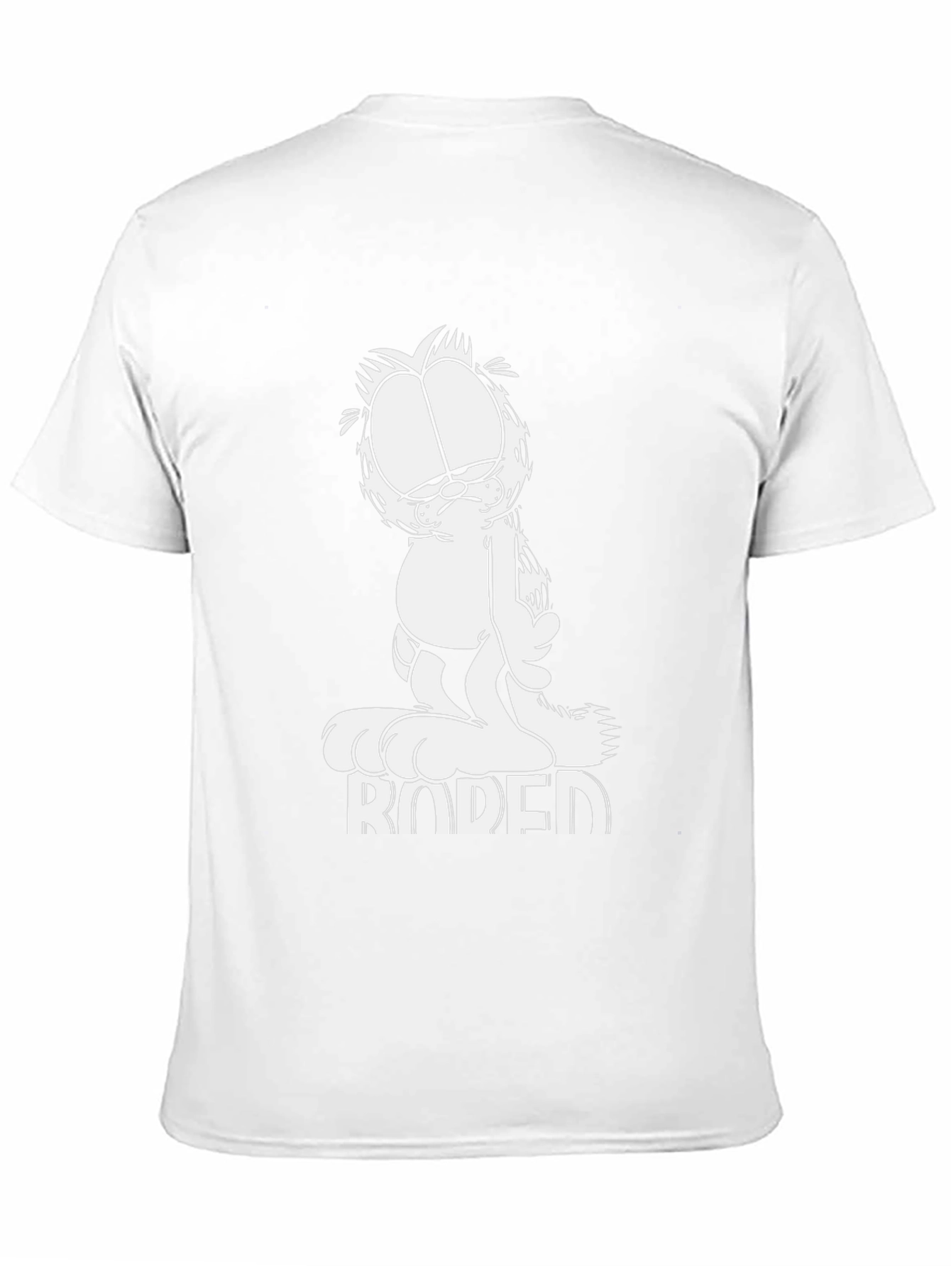 Bored Garfield Black T-Shirt