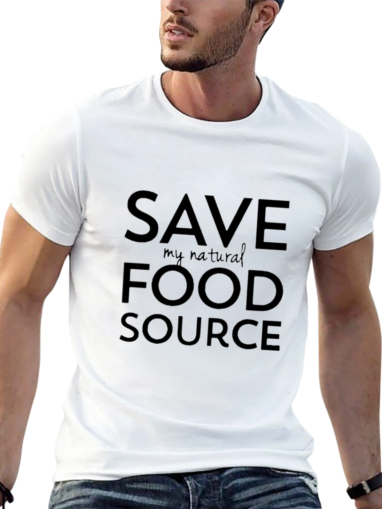 Save My Natural Food Source Black T-Shirt