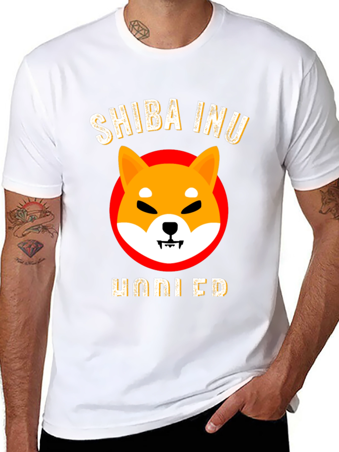 Shiba Inu HODLED Black T-Shirt