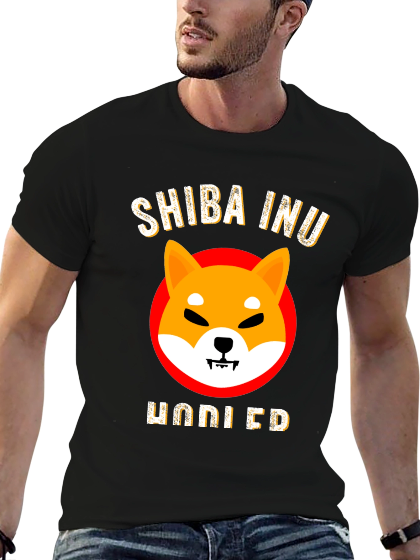 Shiba Inu HODLED Black T-Shirt