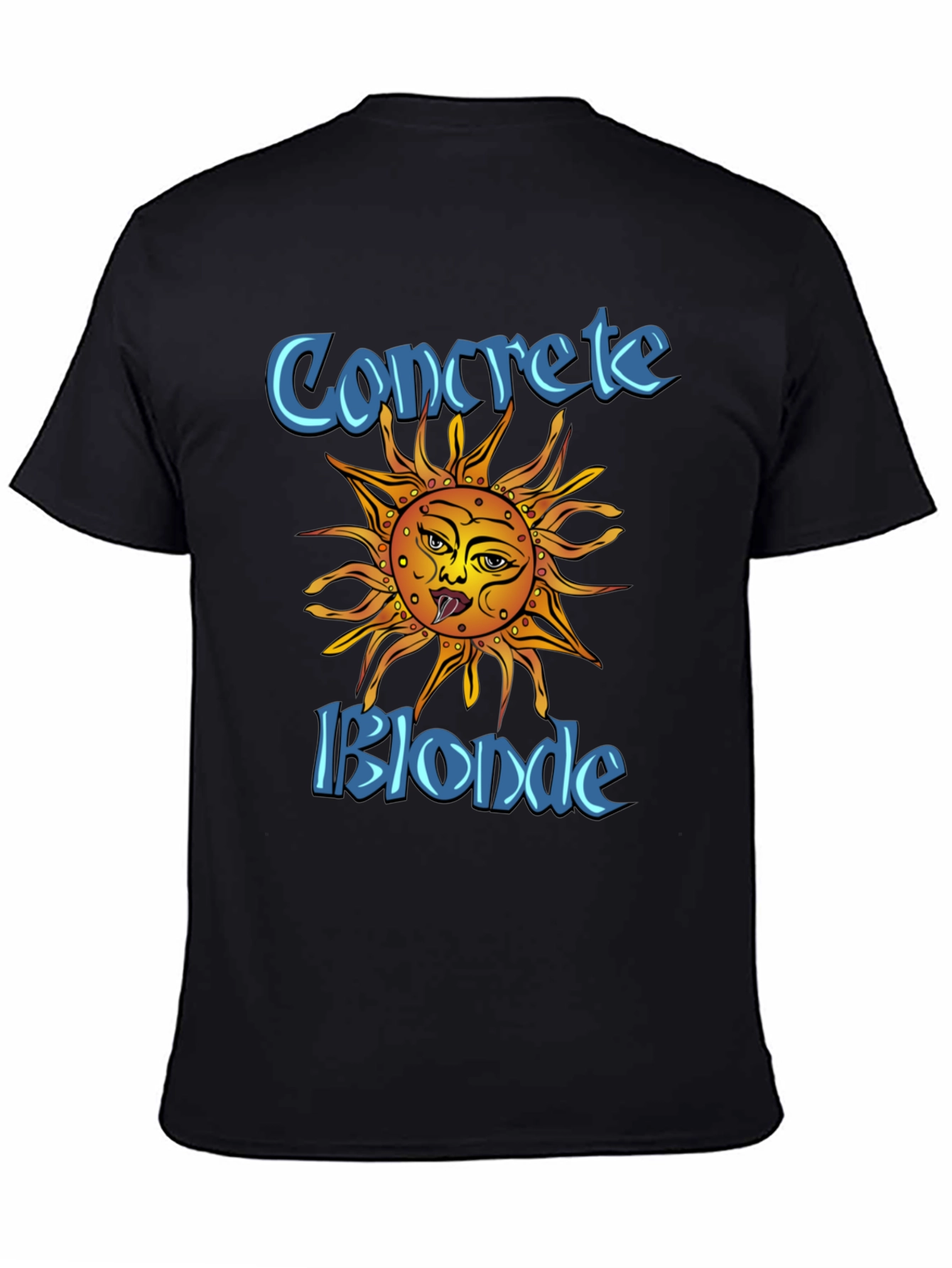 Concrete Blonde Sun Graphic Black T-Shirt