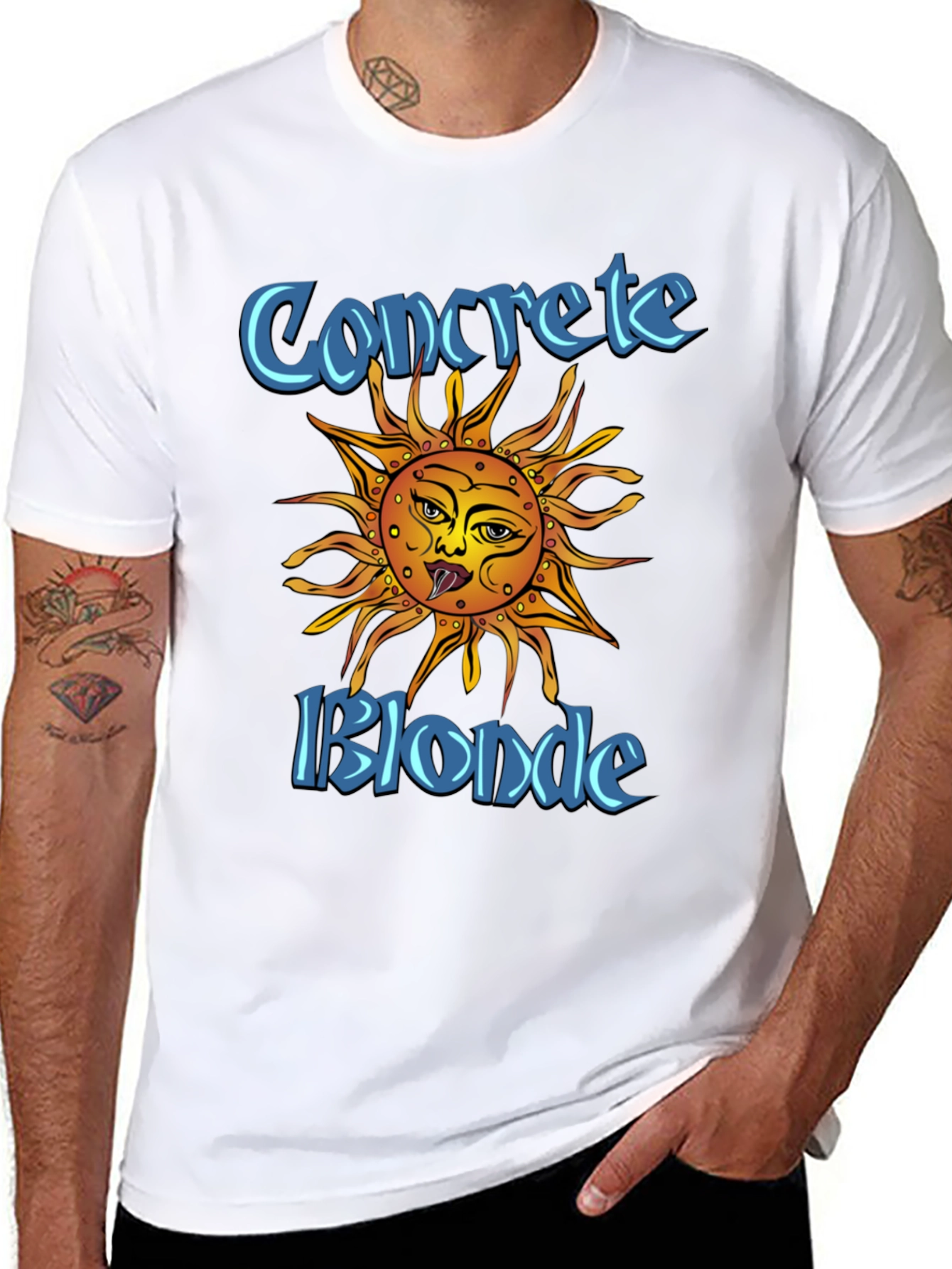 Concrete Blonde Sun Graphic Black T-Shirt
