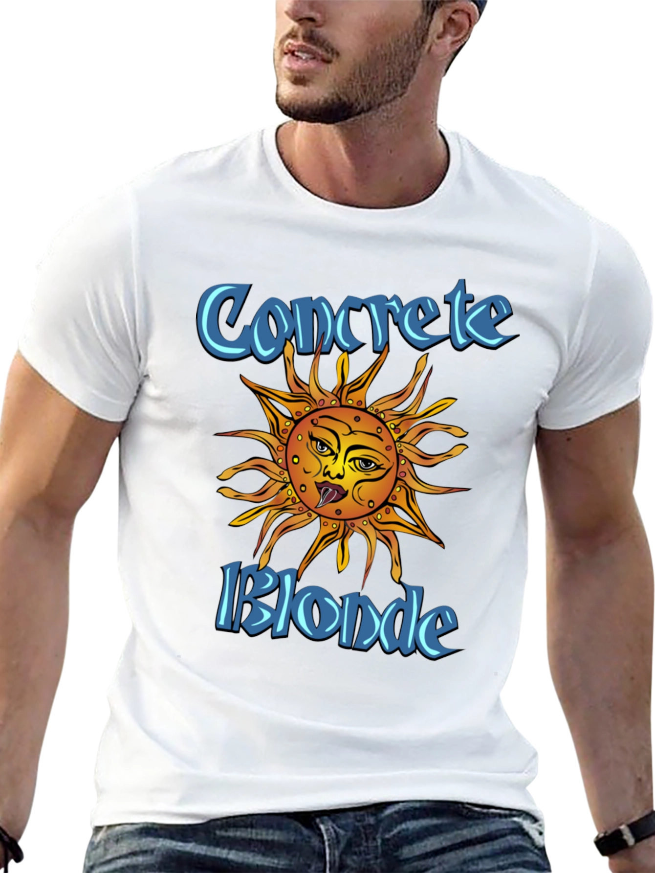 Concrete Blonde Sun Graphic Black T-Shirt
