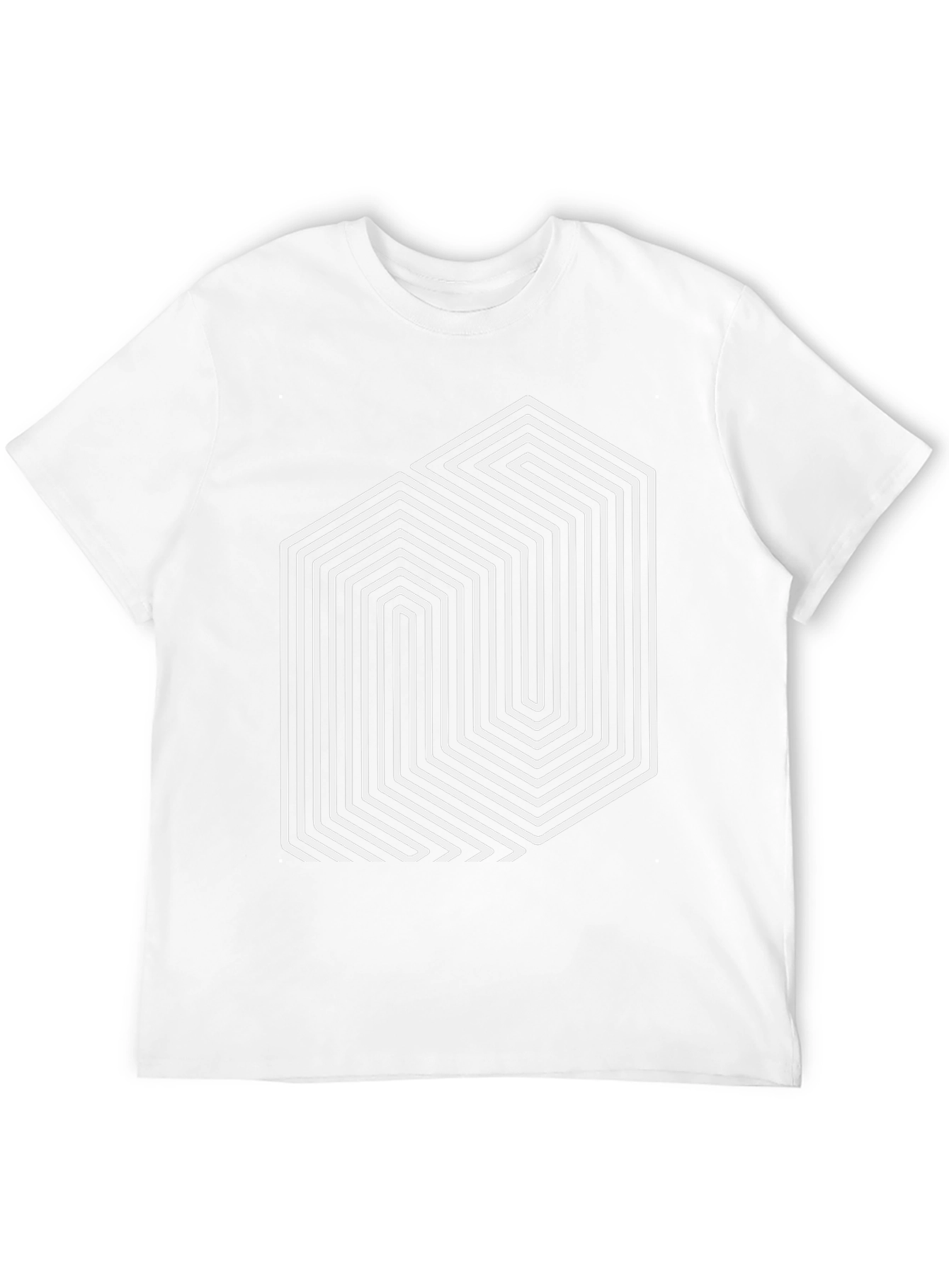 Geometric Illusion Graphic Tee - Black