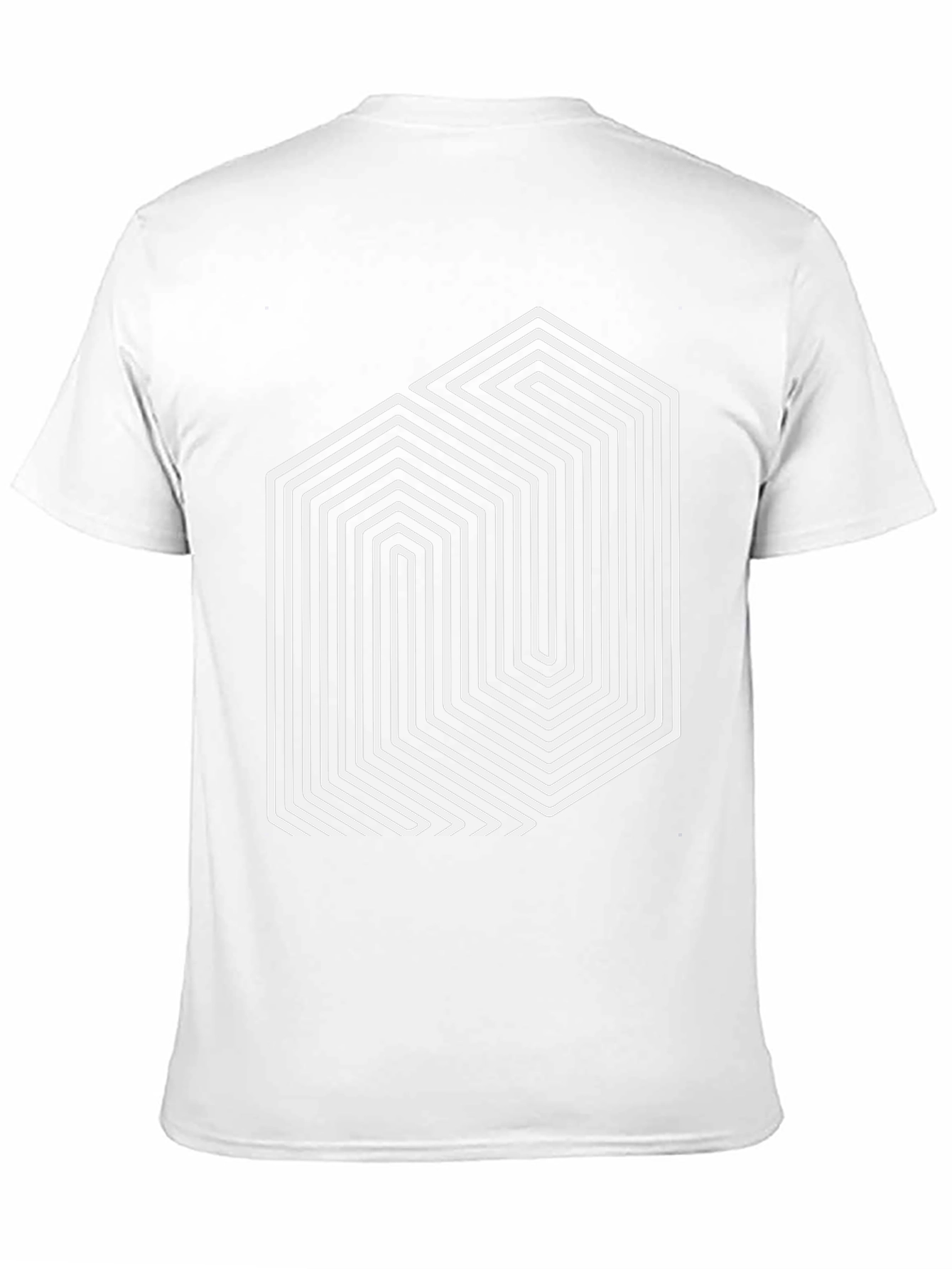Geometric Illusion Graphic Tee - Black