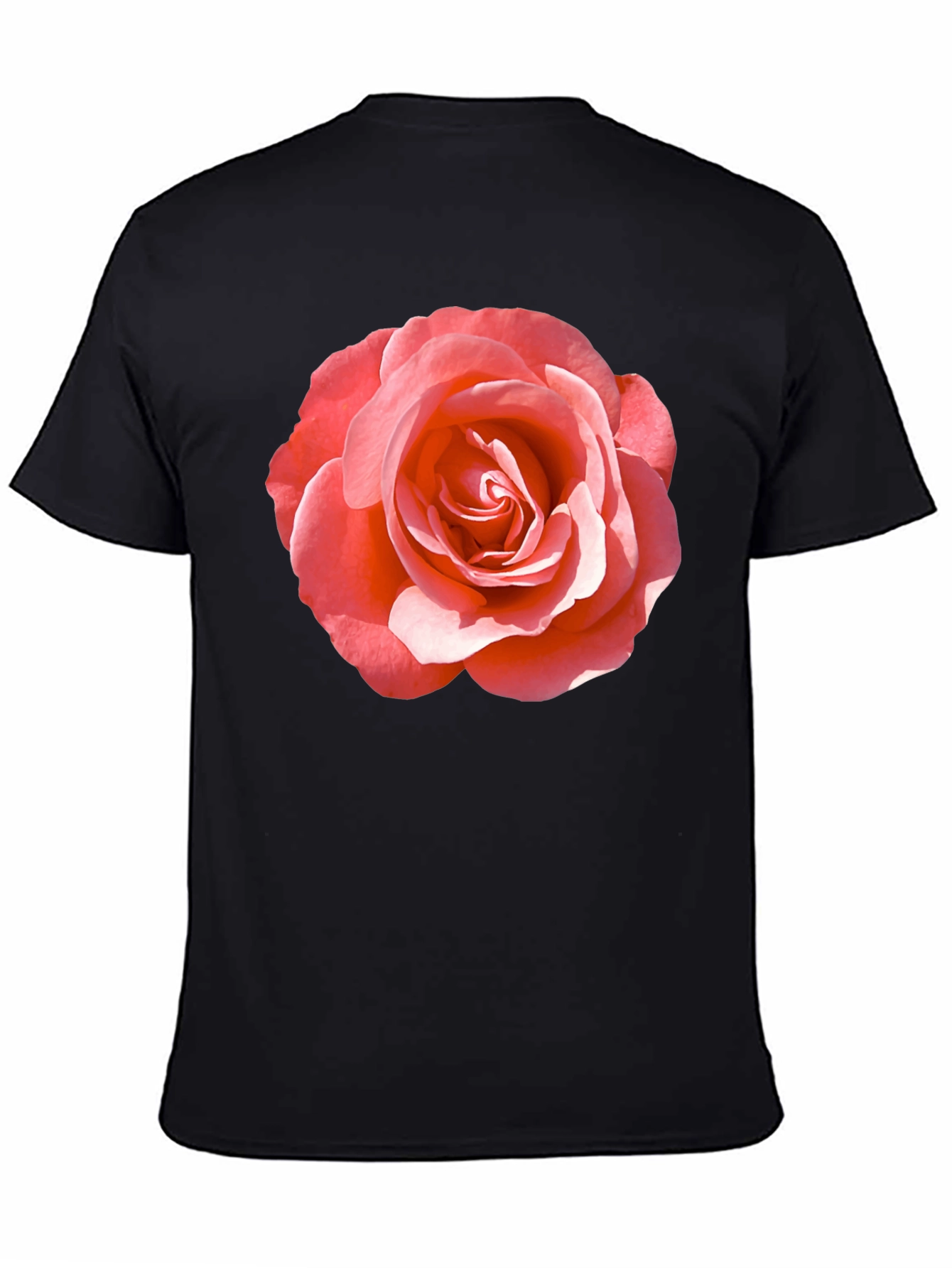 Rose Graphic Tee - Classic Black Cotton Comfort