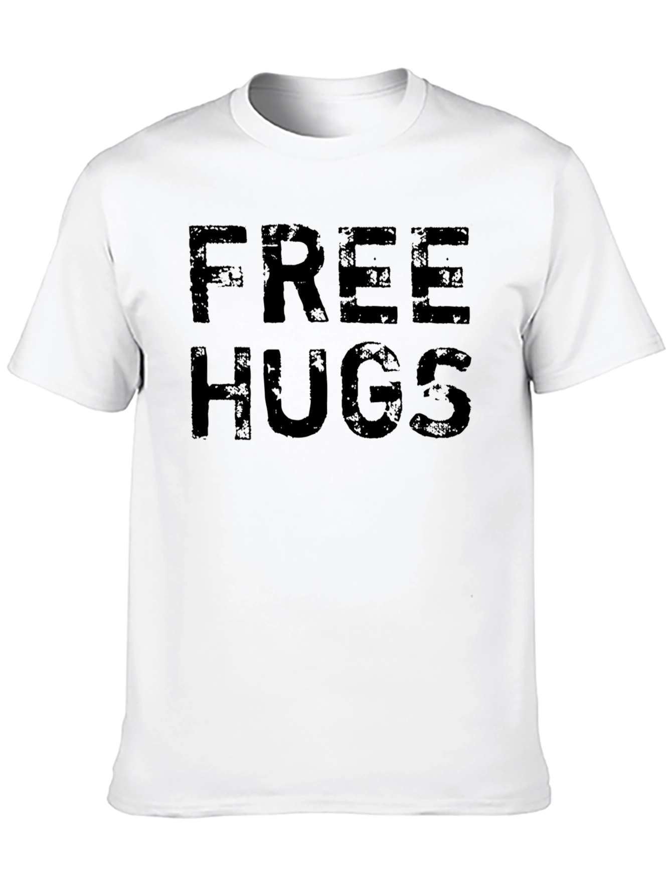 Free Hugs Graphic Tee - Soft Cotton Casual T-Shirt