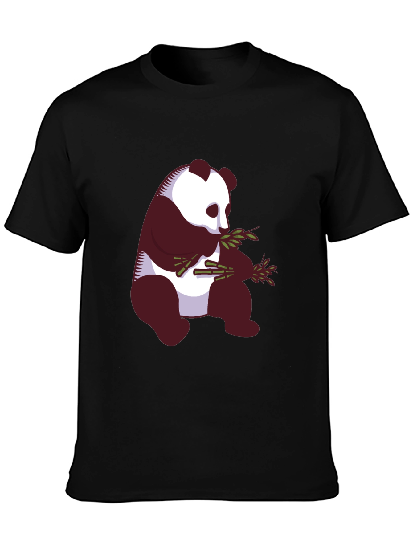 Panda Graphic Tee - Black Cotton Blend