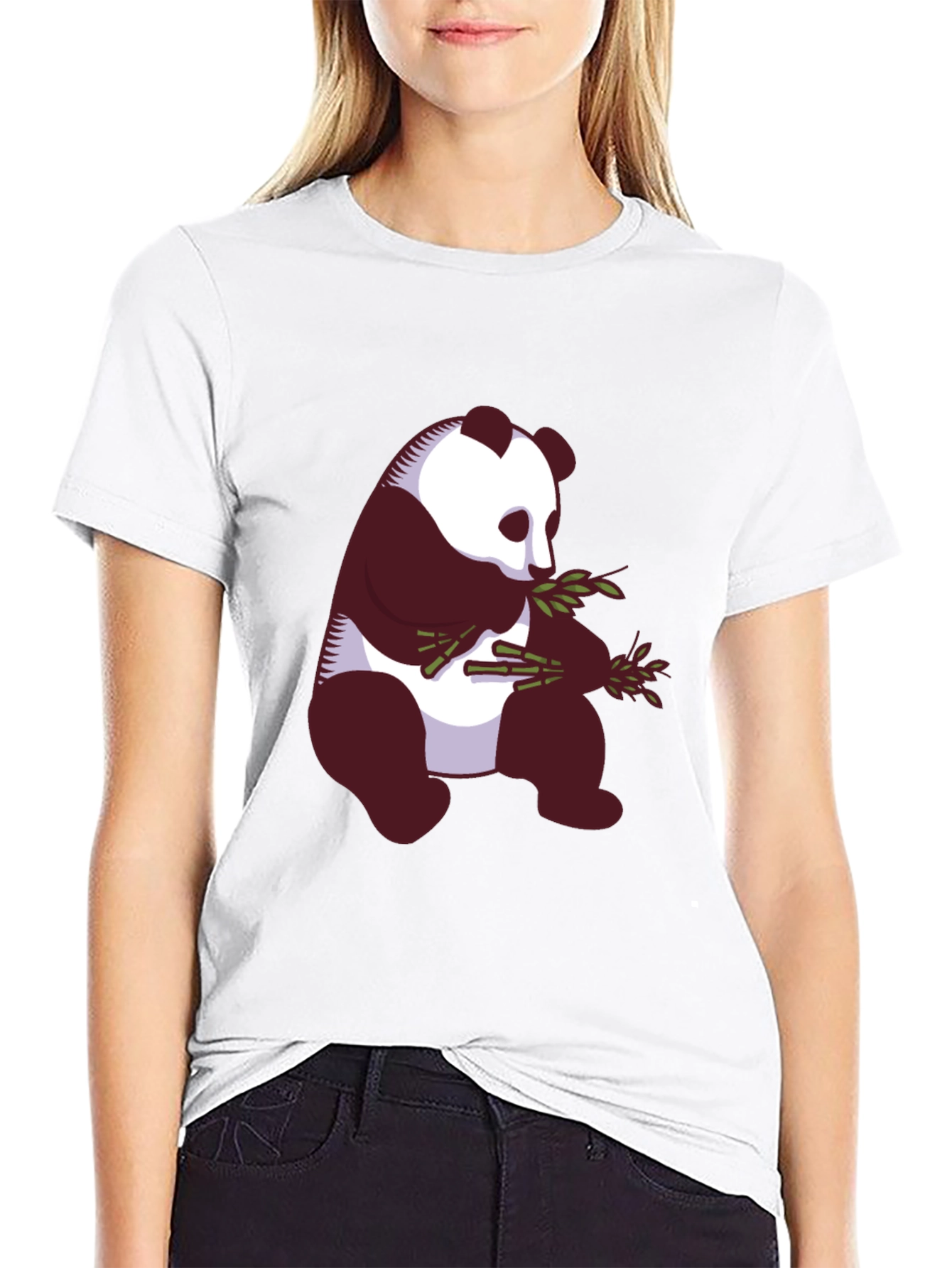 Panda Graphic Tee - Black Cotton Blend