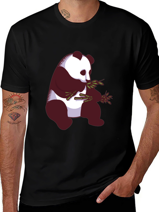 Panda Graphic Tee - Black Cotton Blend