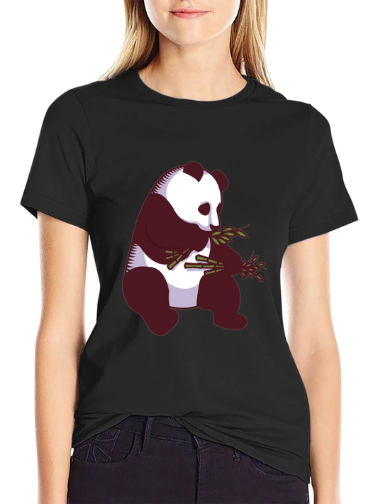 Panda Graphic Tee - Black Cotton Blend