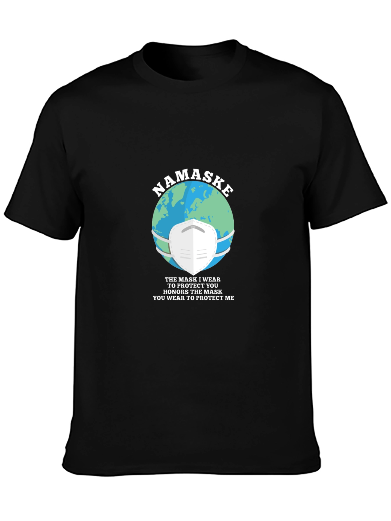 Namaste Earth Mask Graphic T-Shirt