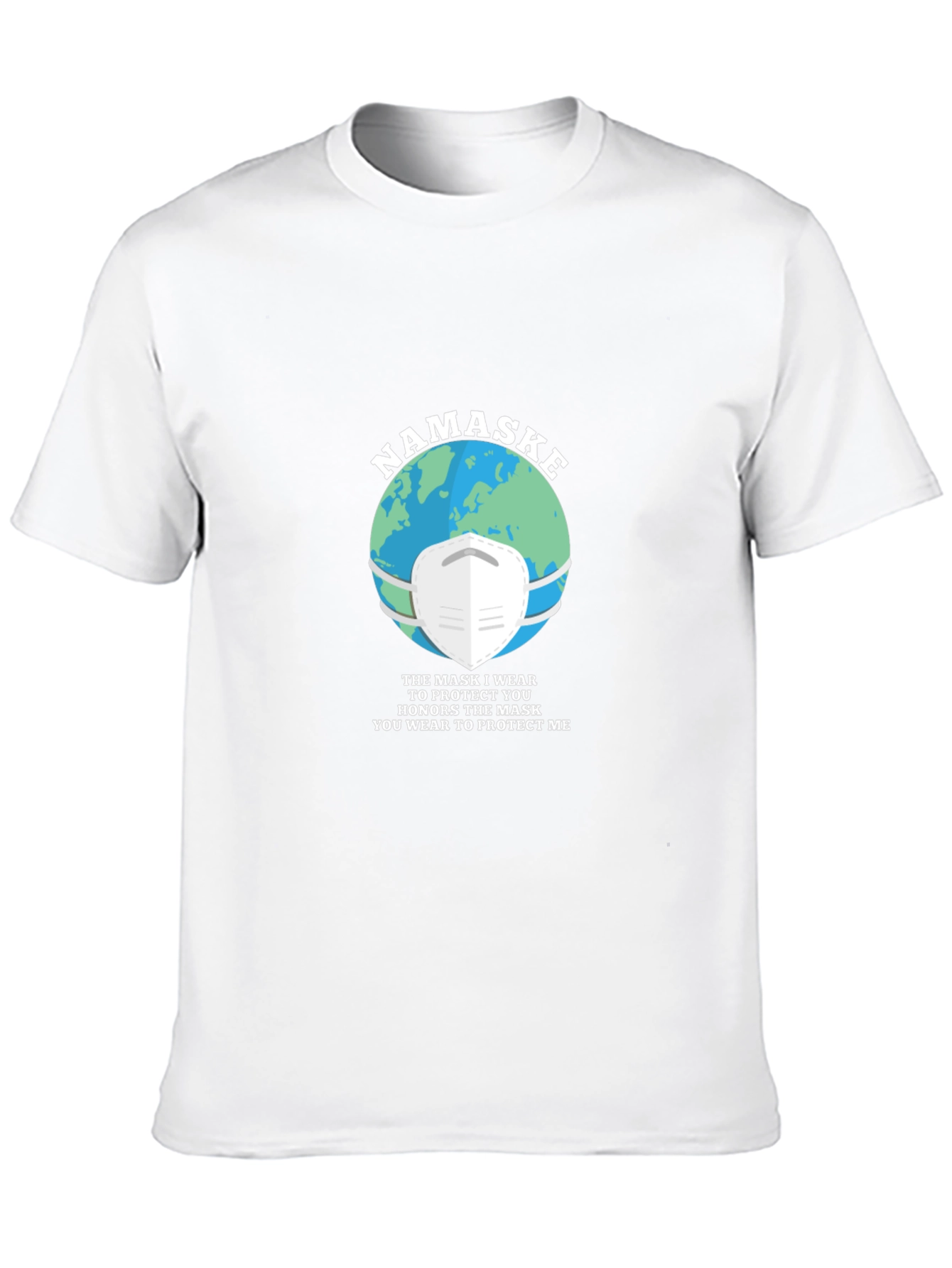 Namaste Earth Mask Graphic T-Shirt