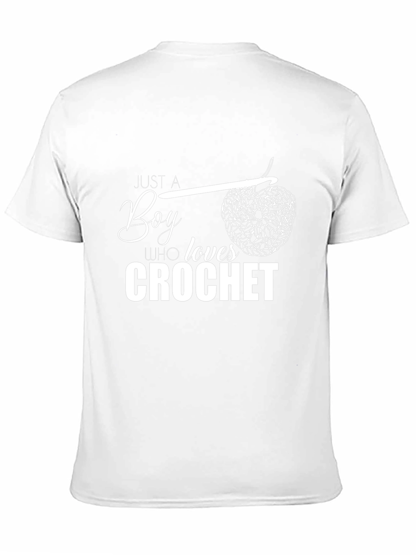 Just a Boy Who Loves Crochet T-Shirt - Black