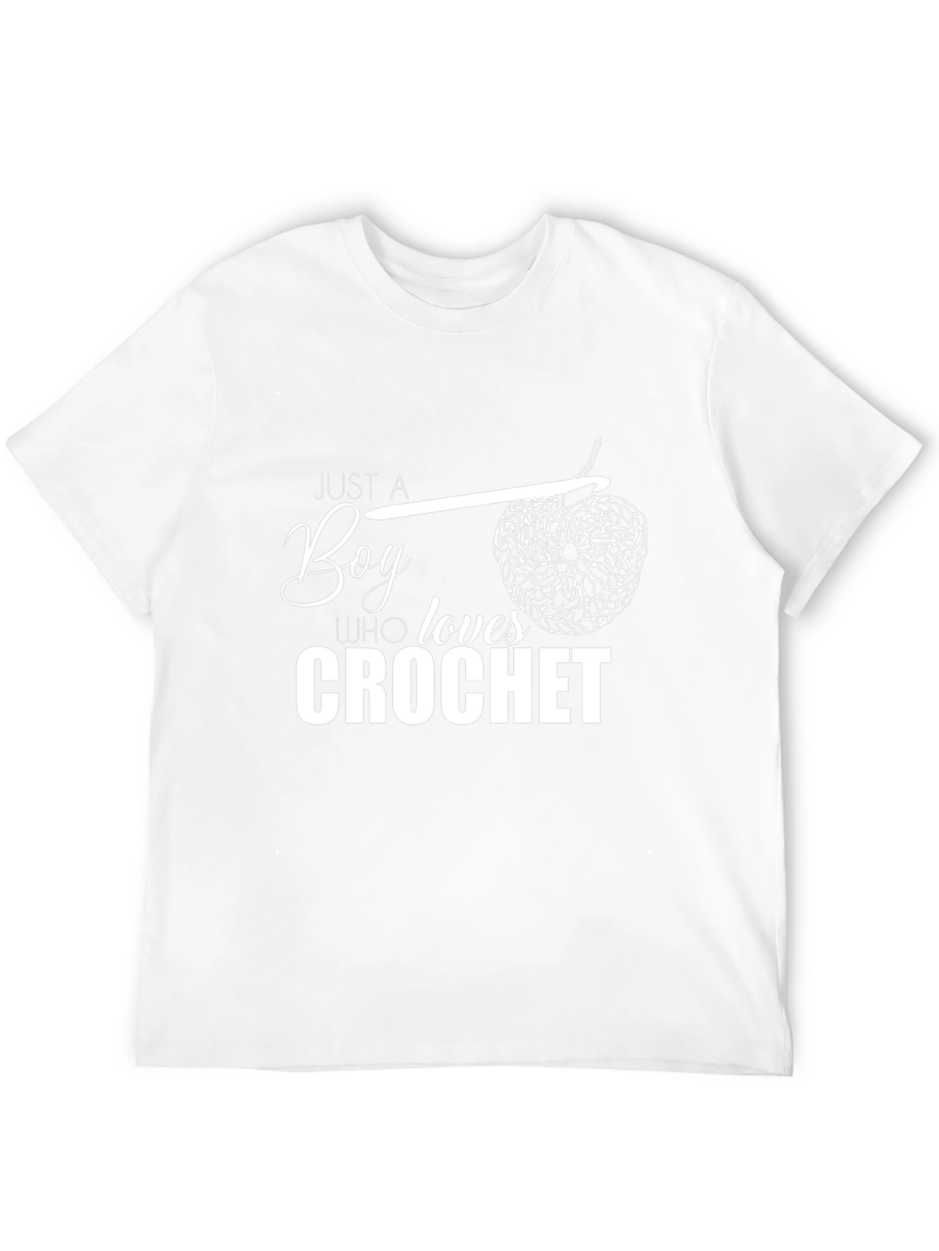 Just a Boy Who Loves Crochet T-Shirt - Black