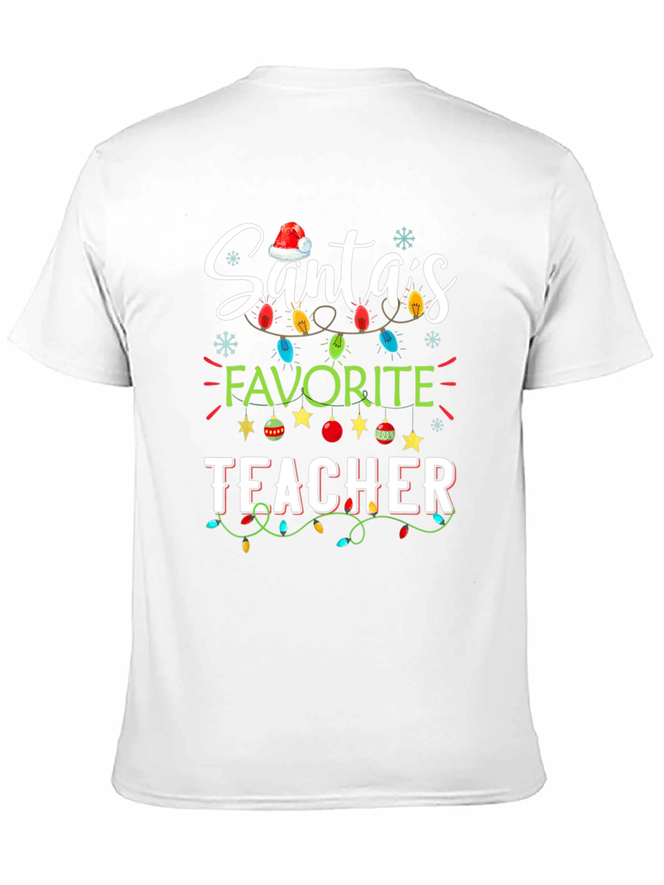Santas Favorite Teacher Christmas T-Shirt