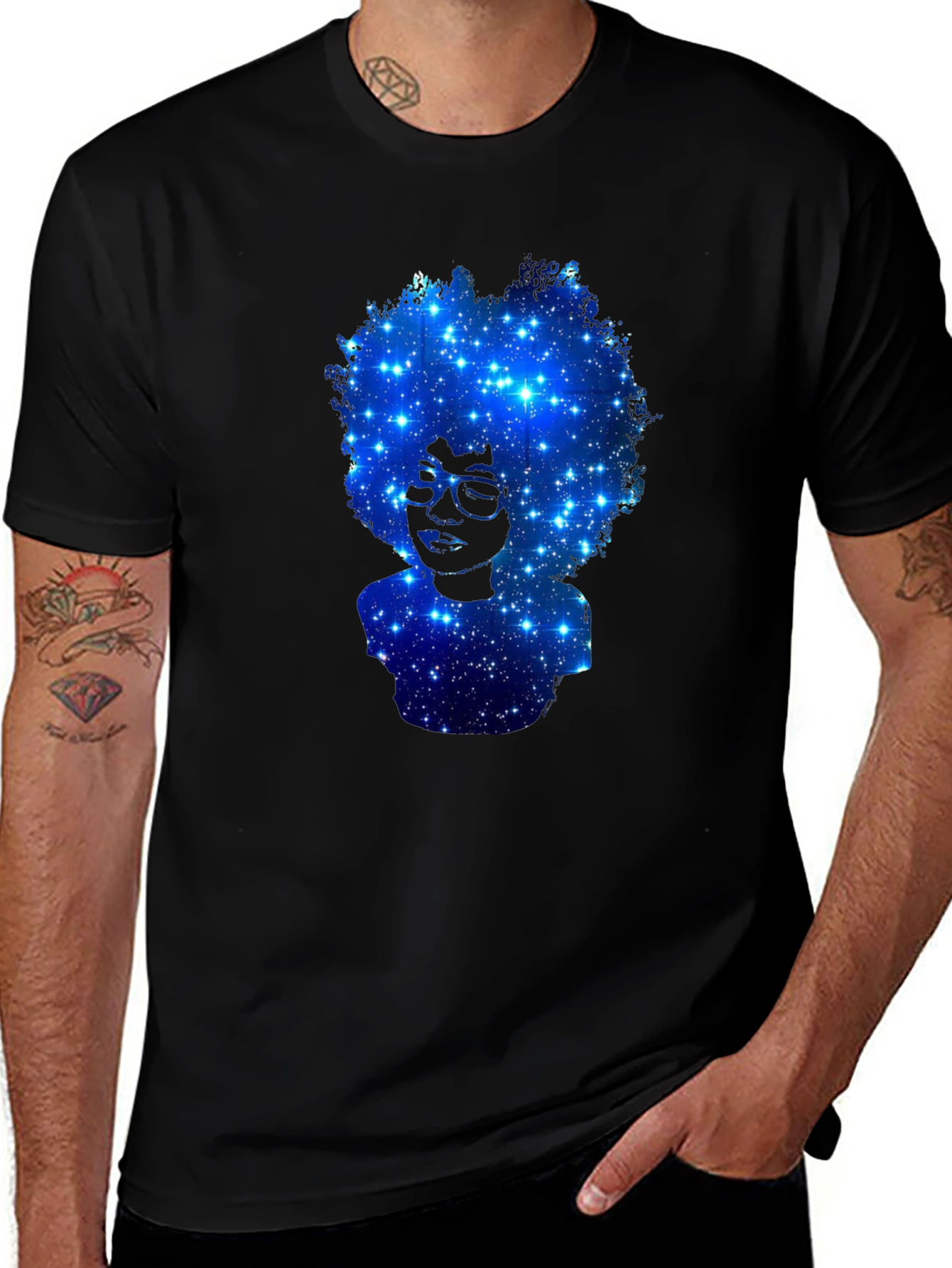 Galaxy Girl Graphic Tee - Black