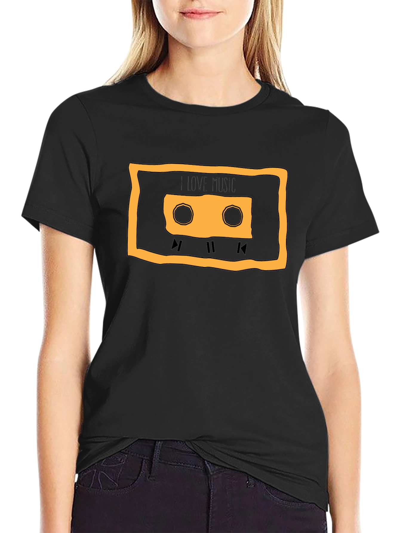 Retro Music Lover T-Shirt - Cassette Tape Design
