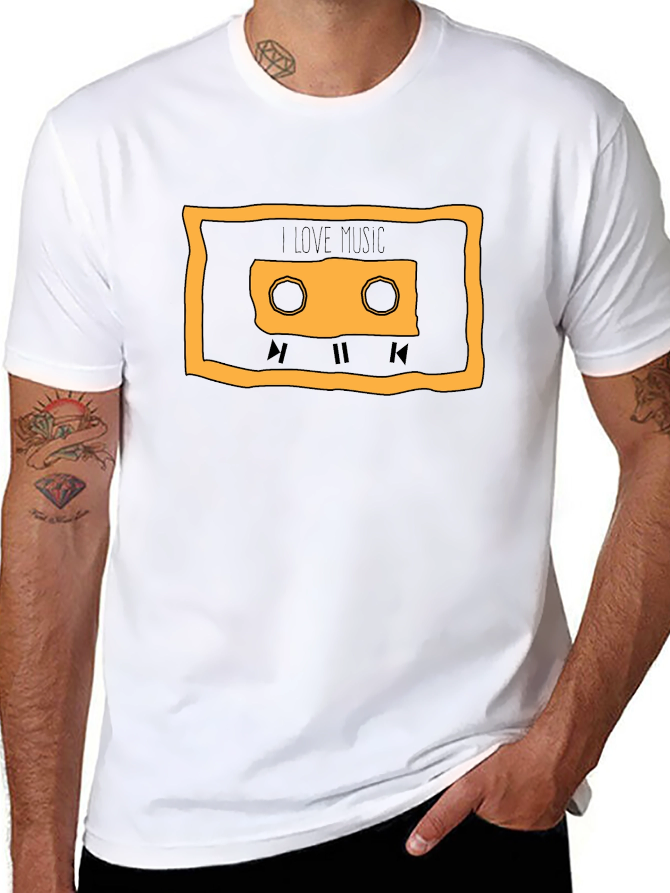 Retro Music Lover T-Shirt - Cassette Tape Design