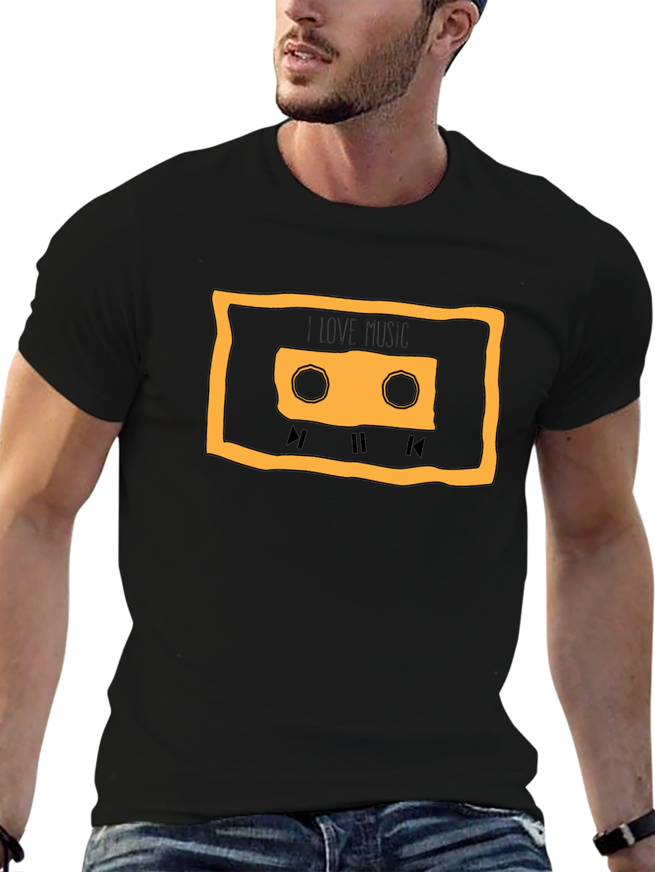 Retro Music Lover T-Shirt - Cassette Tape Design