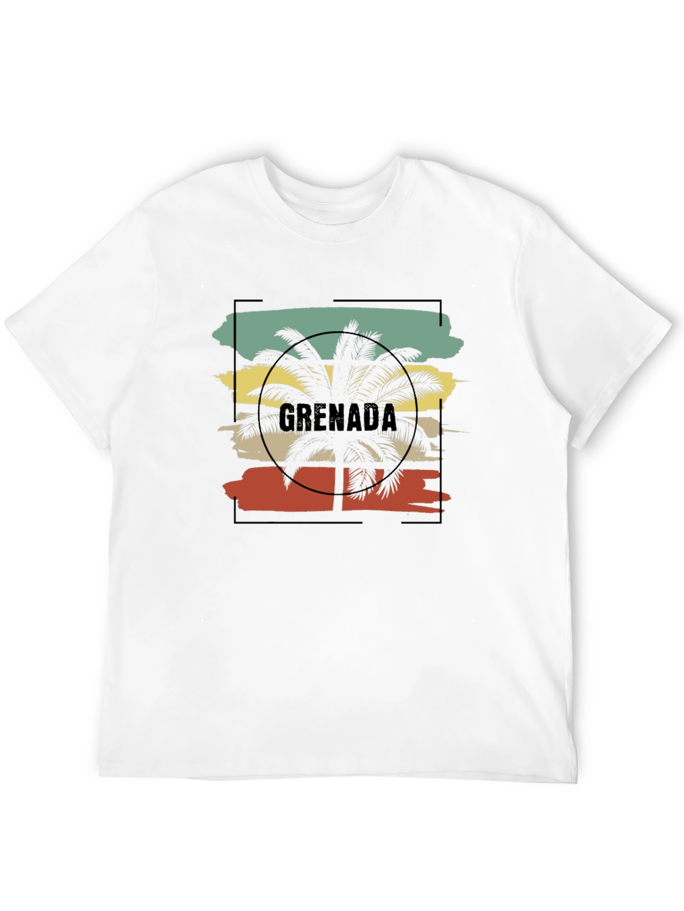 Grenada Palm Tree Black T-Shirt