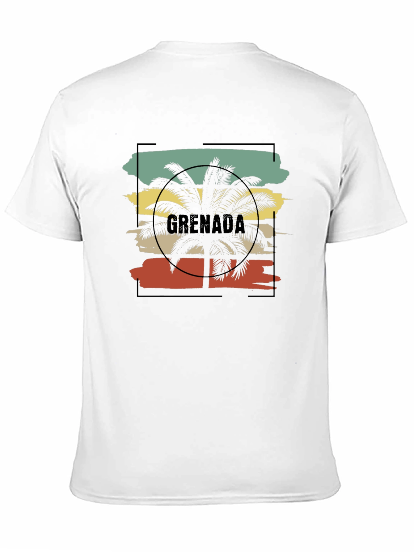 Grenada Palm Tree Black T-Shirt