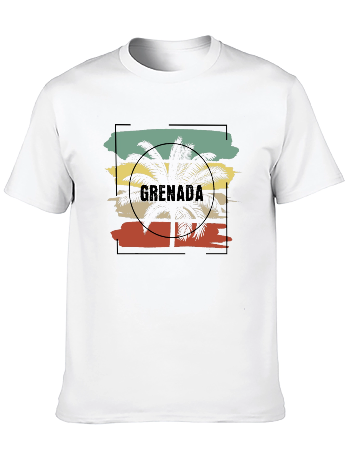 Grenada Palm Tree Black T-Shirt