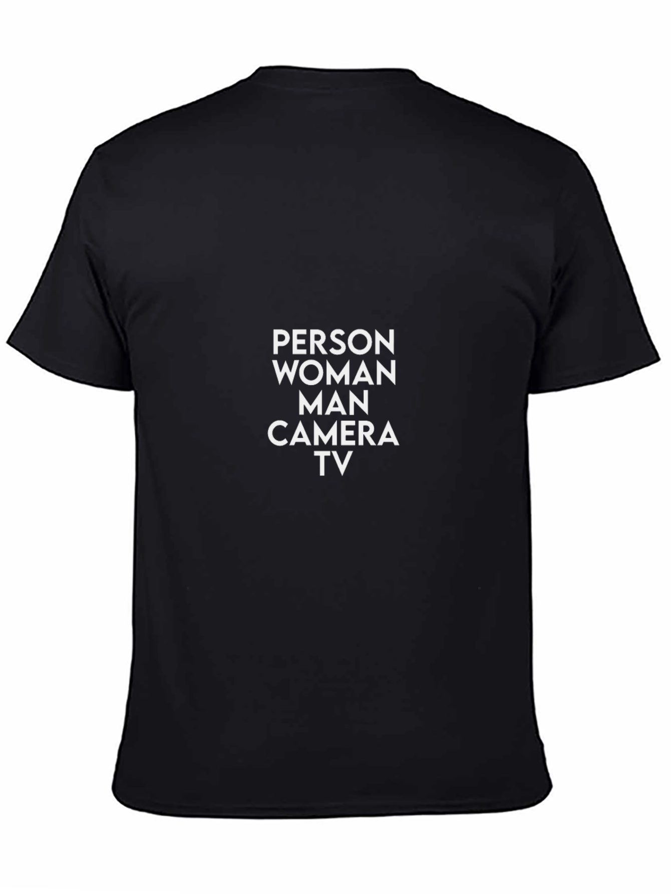 Person Woman Man Camera TV Black T-Shirt