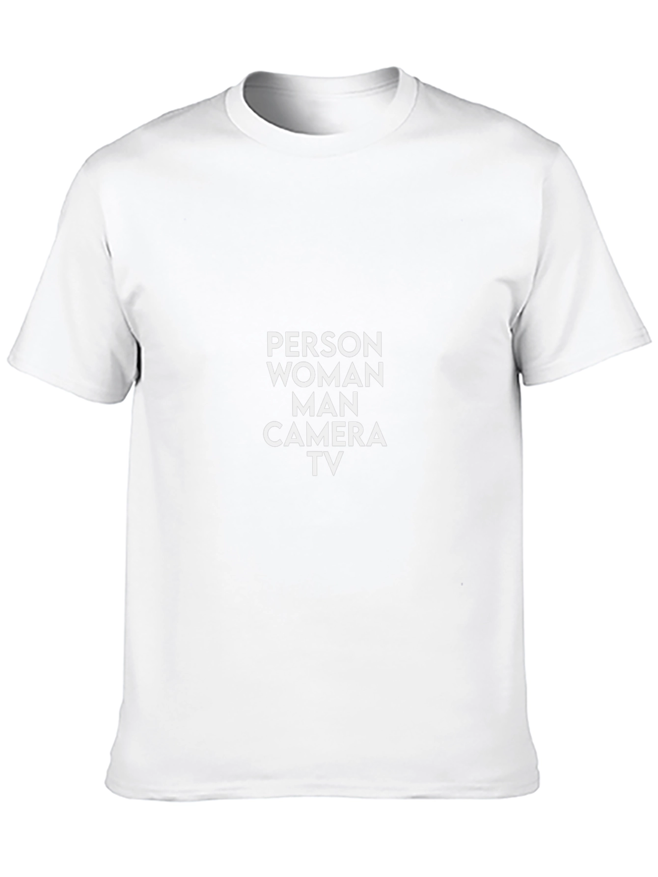 Person Woman Man Camera TV Black T-Shirt