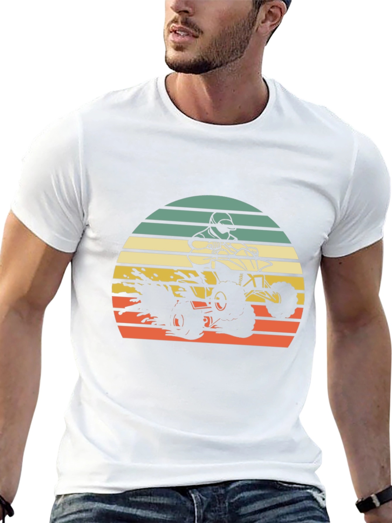Retro ATV Rider T-Shirt - Off-Road Adventure Tee