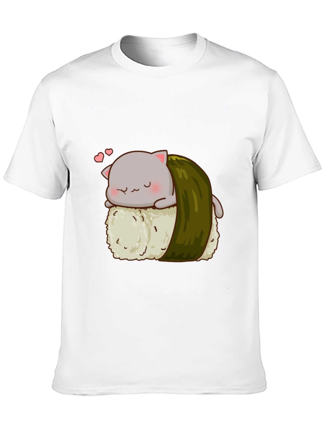Sushi Cat Black T-Shirt