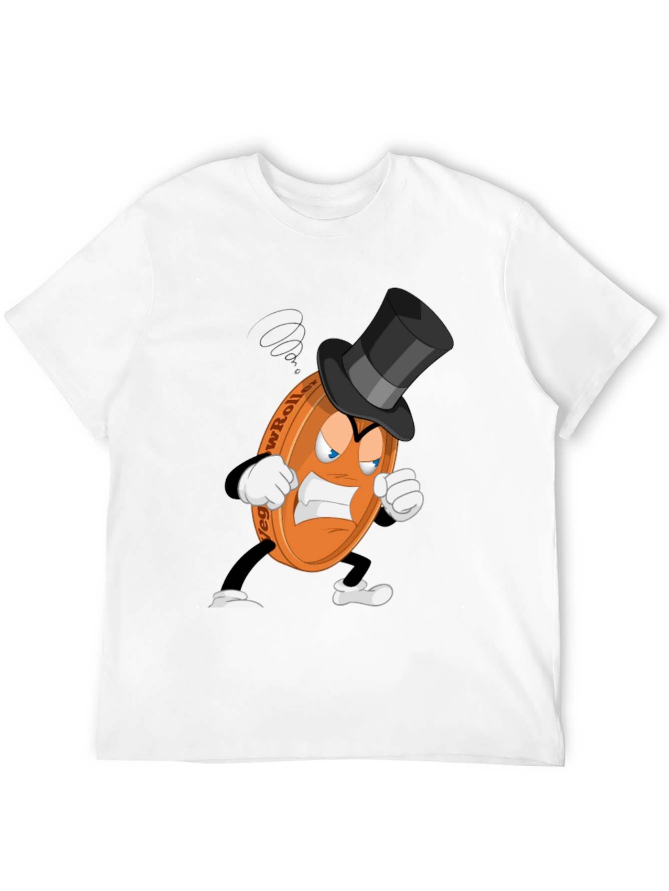 Angry Low Roller Cartoon Black T-shirt