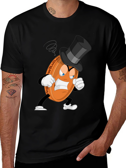 Angry Low Roller Cartoon Black T-shirt